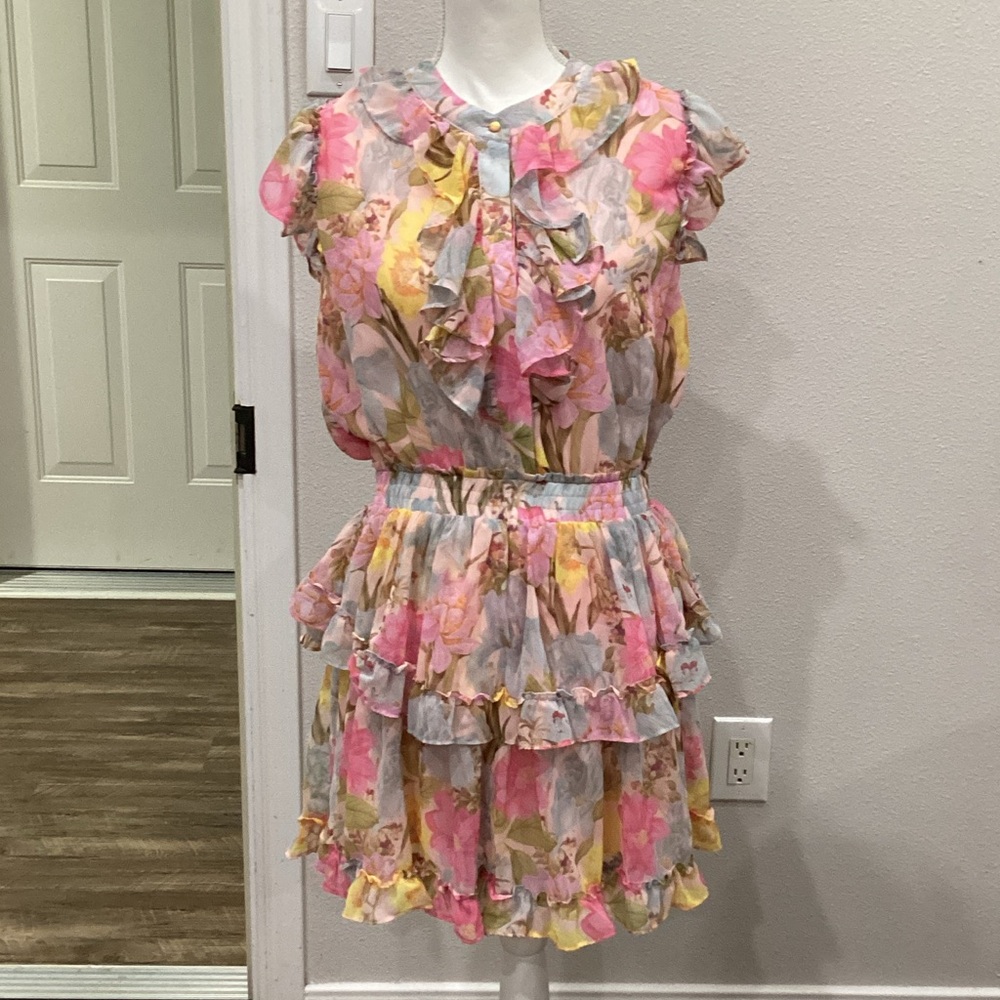 New Avara Malena Dress Multicolored Floral Size XL (Item#D016)